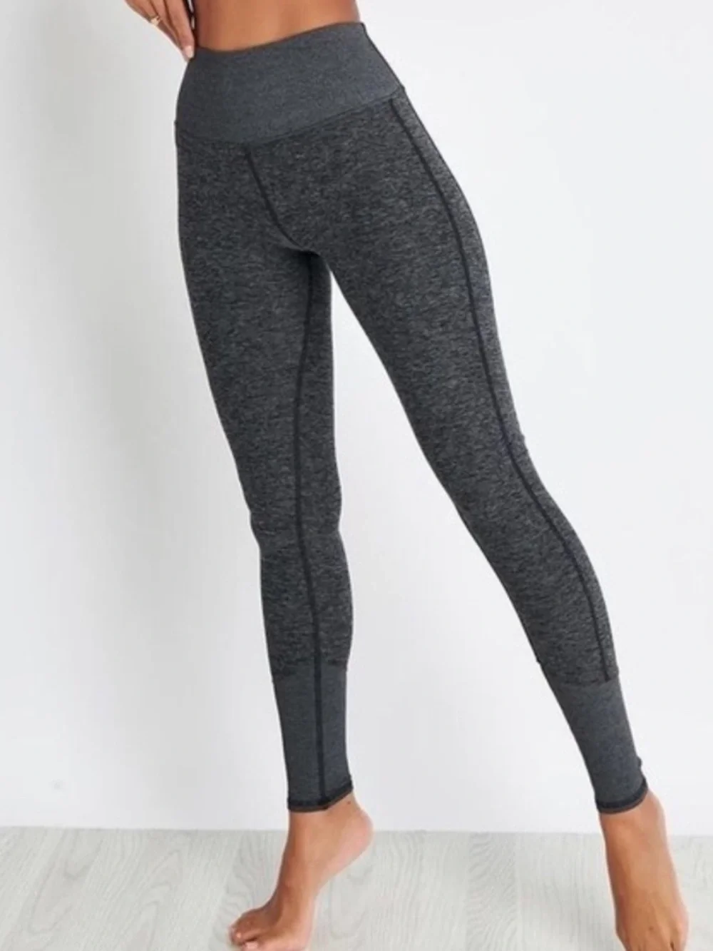 Alo Yoga Alosoft Lounge Leggings S Dark Heather Gray High Waist Ribbed